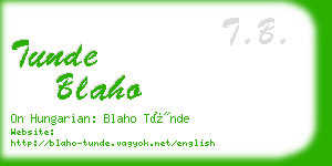 tunde blaho business card